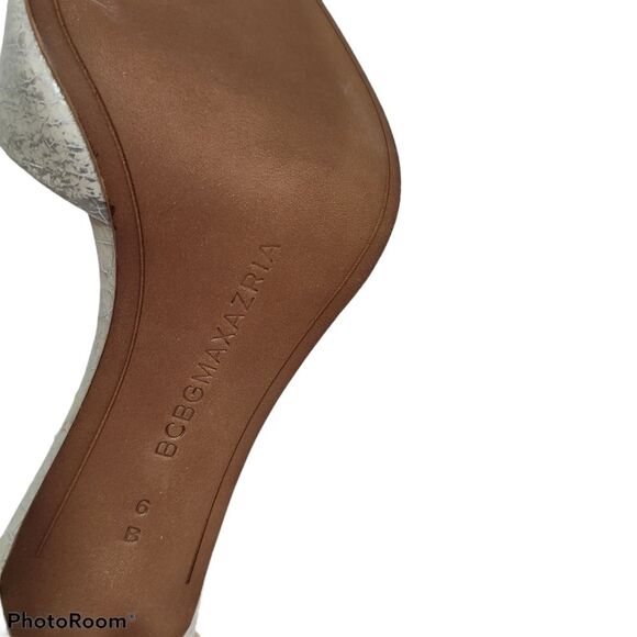 Bcbgmaxazria Dana‎ Crakle Patent Silver Stiletto Heels, SIZE 6 - Picture 8 of 10